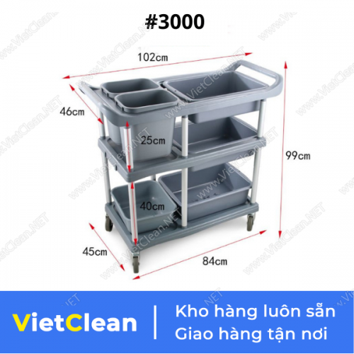 Xe đẩy thu dọn thức ăn