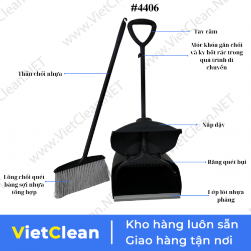 Bộ ky chổi có nắp đậy