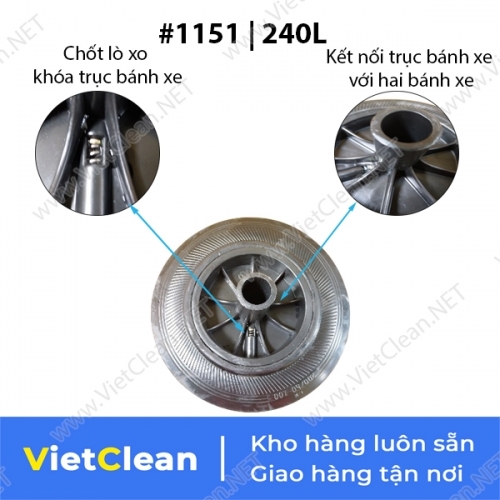 Bánh xe thùng rác nhựa 1151