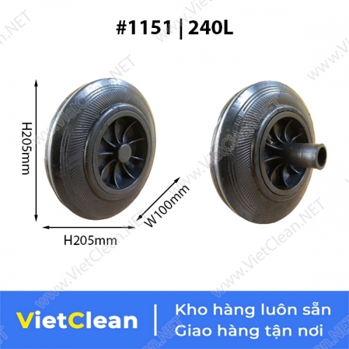 Bánh xe thùng rác nhựa 1151