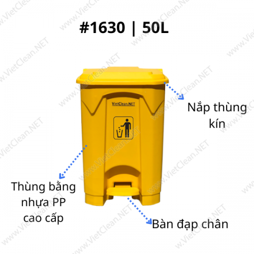 Thùng rác đạp chân 50L