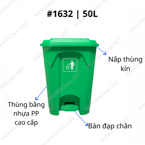 Thùng rác đạp chân 50L