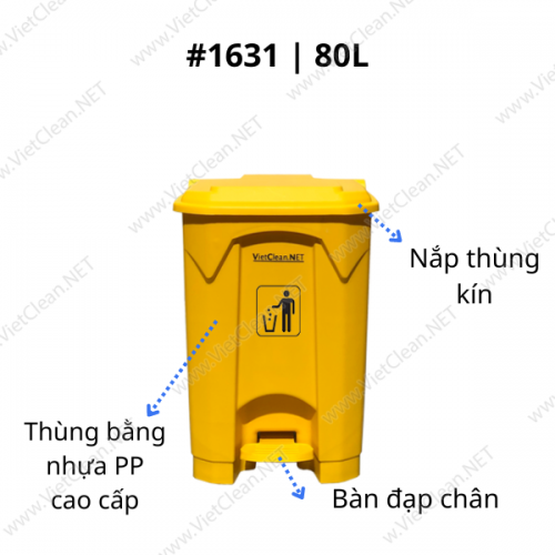 Thùng rác đạp chân 80L