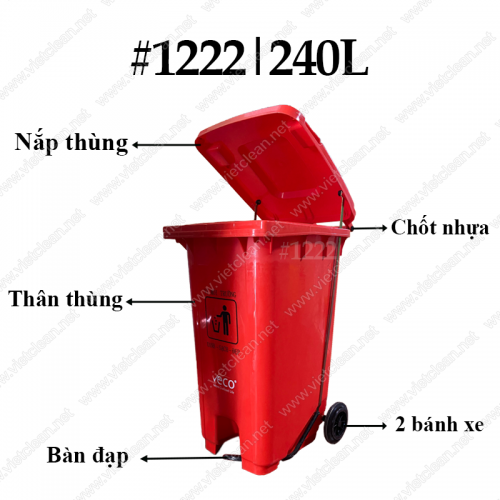 Thùng rác nhựa 240 lít