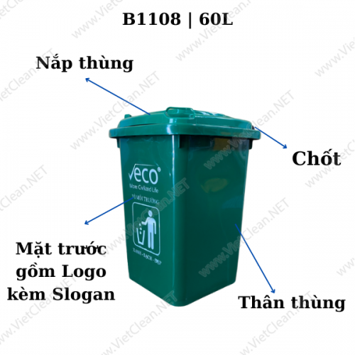 Thùng rác nhựa 60 lít