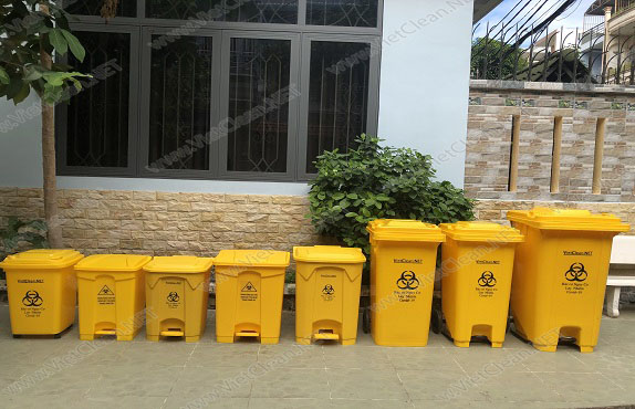 All Yellow Medical Bins